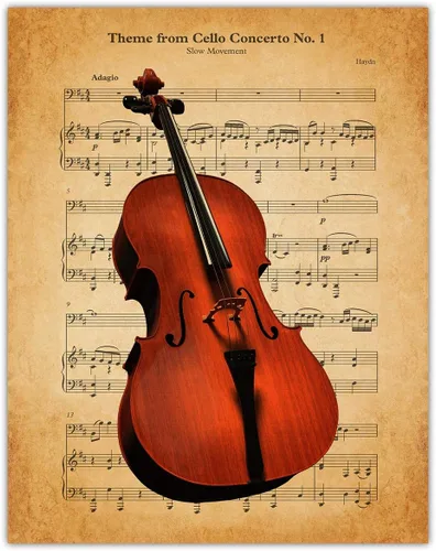 Vista 9 de Póster vintage de concierto para violonchelo n.º 1: impresiones artísticas estéticas de pared para baño, hogar, cueva de hombre, dormitorio, oficina