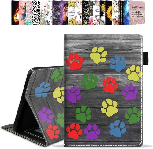 Vista 9 de Funda para tablet Amazon Kindle Fire HD 10 de 10.1" (9ª/7ª generación, versión 2019/2017) – Funda de piel sintética con función de encendido