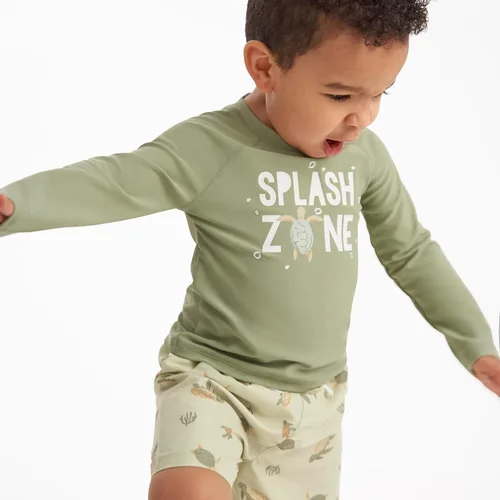Vista 5 de Gerber Boys' Toddler Long Sleeved Rashguard Swim Bathing Suit Set