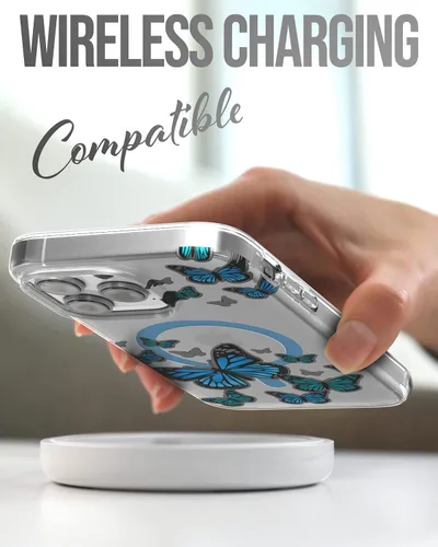 Vista 3 de ENCASED Funda magnética diseñada para iPhone 14 PRO con protector de pantalla para mujer, compatible con accesorios MagSafe para teléfono