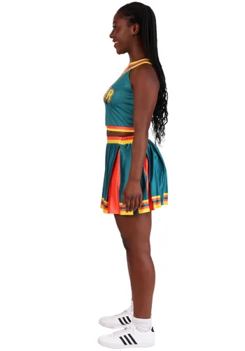 Vista 3 de Disfraz de Porrista Verde para Mujer Multicolor
