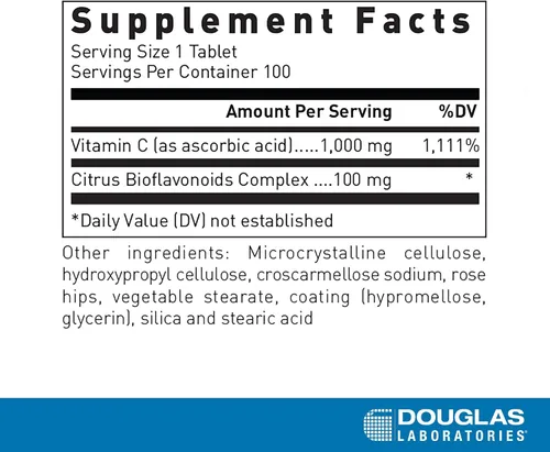 Vista 2 de Douglas Laboratories Natural C 1000 mg., 100 comprimidos