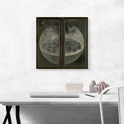 Vista 2 de ARTCANVAS Hieronymus Bosch - Lienzo decorativo con detalles de The Garden of Earthly Delights - Lienzo decorativo con marco estirado y enmarcado