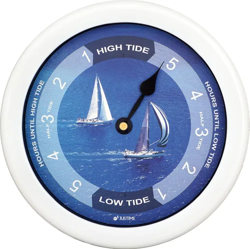 Vista 10 de JUSTIME Reloj de Marea Atlántico de 8.5 Pulgadas para la Costa Este, Reloj de Marea Alta y Baja con Estuche Resistente al Agua de Plástico, Gráficos