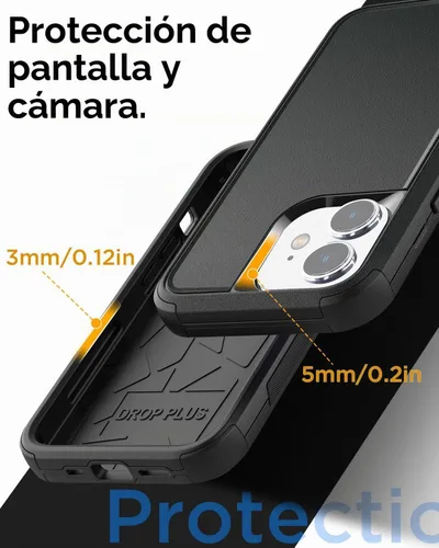 Vista 6 de AICase Funda resistente para iPhone 12/iPhone 12 Pro, protección de grado militar duradera de 3 capas apta para bolsillos, cubierta protectora a