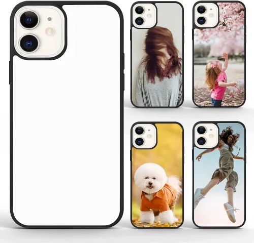 Vista 24 de Funda de teléfono de sublimación compatible con iPhone 11/5 piezas, prensa de calor personalizada imprimible en blanco, aluminio y TPU suave