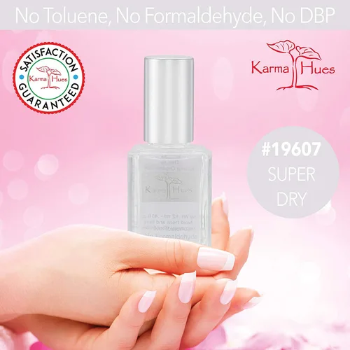 Vista 4 de karma organic Fórmula natural de secado rápido: capa de esmalte de uñas de secado rápido para cualquier esmalte de uñas