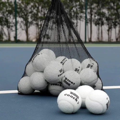 Vista 11 de Teloon Pelotas de tenis de entrenamiento de presión, bolsa de transporte de malla de 12 o 18 unidades, 4 colores disponibles, pelotas de tenis sin