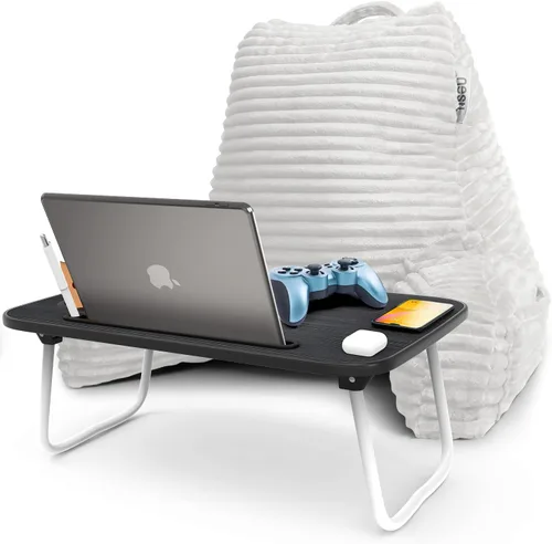 Vista 36 de Nestl Almohada de lectura para niños y adolescentes con espuma viscoelástica triturada, almohadas de respaldo de felpa de corte lujoso para leer