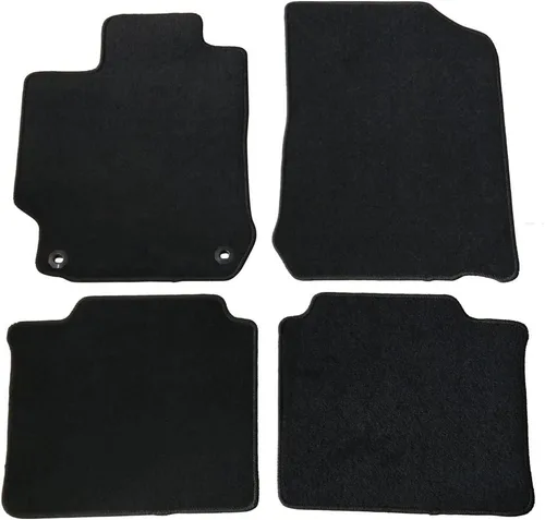 Vista 12 de IKON MOTORSPORTS, alfombrilla compatible con Toyota Camry 2012-2017, alfombrillas de nylon beige para el suelo del coche, delanteras y traseras