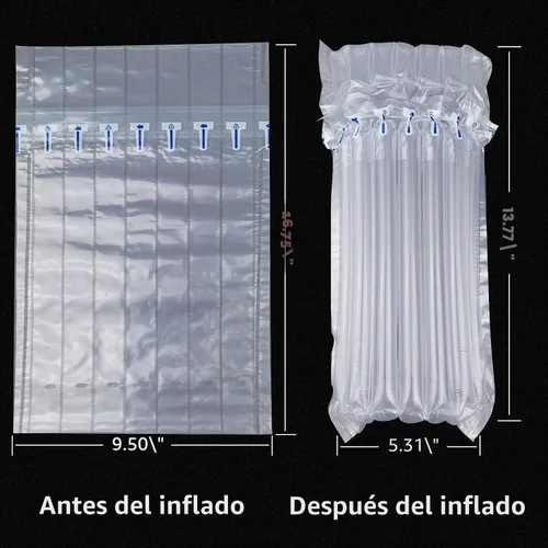 Vista 2 de Bolsas protectoras de viaje para botellas de vino, Conilly, paquete de 10 bolsas inflables de columna de aire con bomba infladora gratuita
