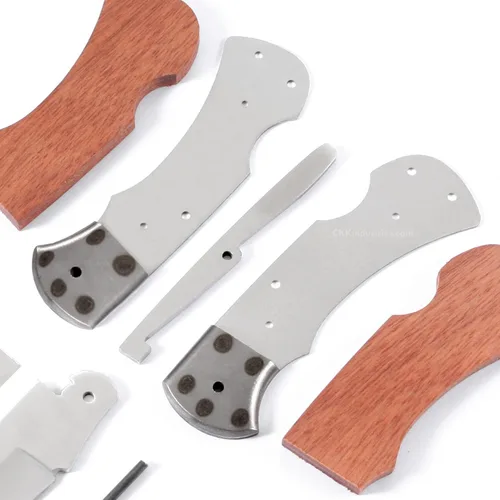 Vista 3 de EZSMITH Kit de fabricación de cuchillos – Ranger Lockback – Serie de cuchillos plegables de bricolaje – (kit de piezas)