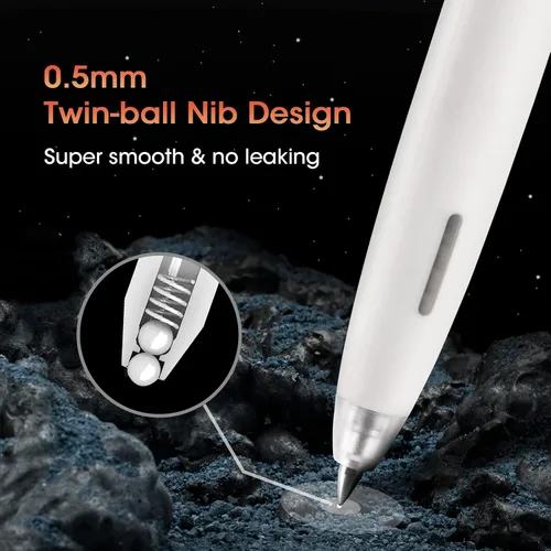 Vista 5 de WRITECH Bolígrafos de gel de punta fina: 0.020 in, sin manchas ni manchas, bolígrafo de tinta negra, haga clic para diario, bocetos, dibujo, toma