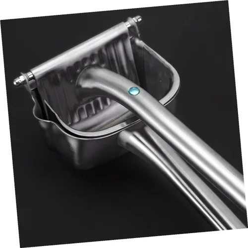 Vista 4 de Exprimidor manual de frutas de acero inoxidable para el hogar y camping, práctico exprimidor de cítricos y mangos, extractor no eléctrico