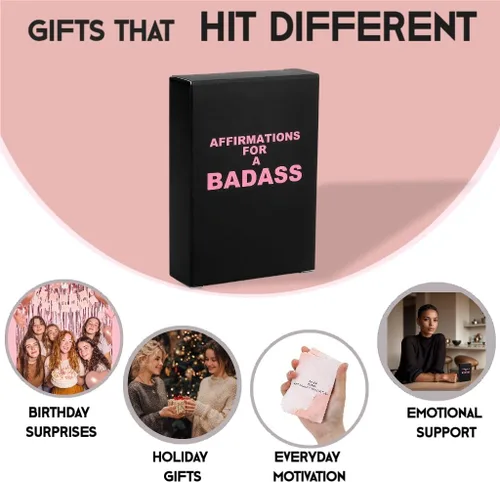 Vista 4 de shoprotik Tarjetas de afirmación Badass - Tarjetas motivacionales e inspiradoras diarias para mujeres