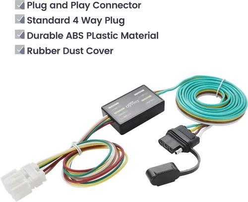 Vista 4 de Arnés de cableado de remolque de 4 pines personalizado para Honda CR-V 2007-2011, CRV Arnés de remolque CRV Cable de enganche de remolque, paquete
