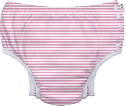 Vista 8 de green sprouts Snap Reusable Absorbent Swimsuit Diaper Dinosaurios Aqua