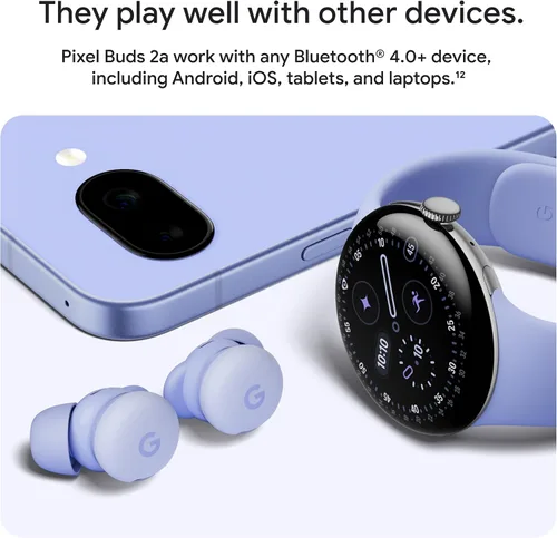 Vista 12 de Google Pixel Buds 2a - Auriculares inalámbricos Bluetooth con cancelación activa de ruido y modo de transparencia, ligeros, ajuste cómodo, batería