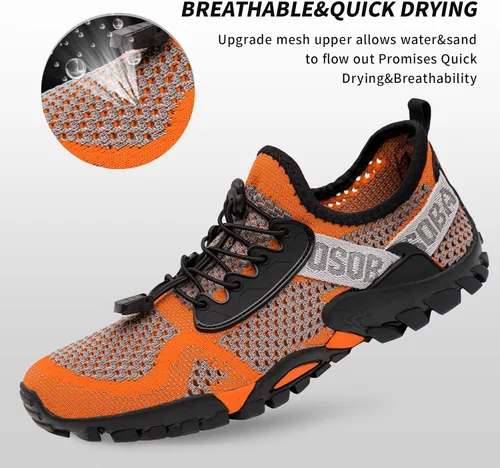 Vista 2 de SOBASO Zapatos de agua para mujeres y hombres, secado rápido, para natación, playa, zapatos acuáticos para deportes acuáticos, buceo, senderismo