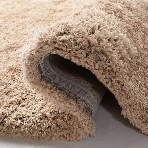 Vista 5 de SAFAVIEH Supreme Shag Collection SGS621C - Alfombra de área sólida hecha a mano de 3 x 5 pies, color beige, de 1.5 pulgadas de grosor