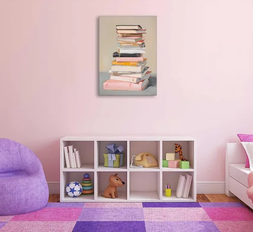 Vista 7 de Libros de arte de pared, pinturas estéticas, amantes de la lectura, decoración de pared, carteles educativos inspiradores, impresiones