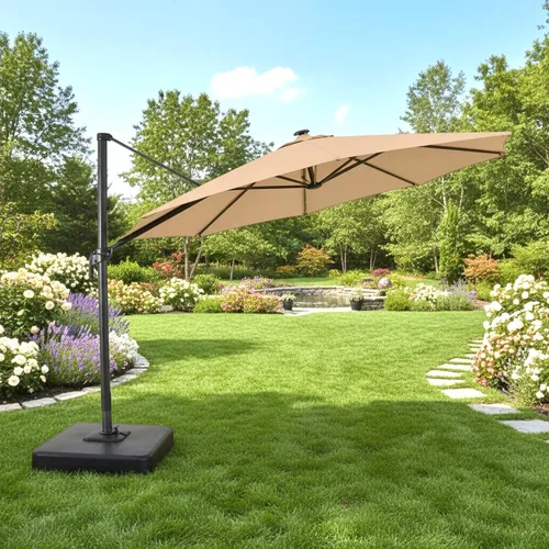 Vista 2 de Garden Winds Cubierta superior de repuesto reforzada resistente compatible con el 69745277, 69745276 Everhome de 11 pies 2021-2022 - Classic Sand