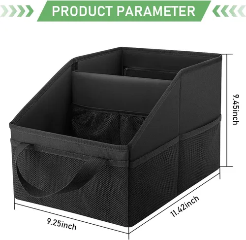 Vista 2 de Organizador de Asiento de Automóvil, Organizador de Automóvil para Asiento Trasero, Almacenamiento de Asiento de Auto Pequeño Plegable con Asas