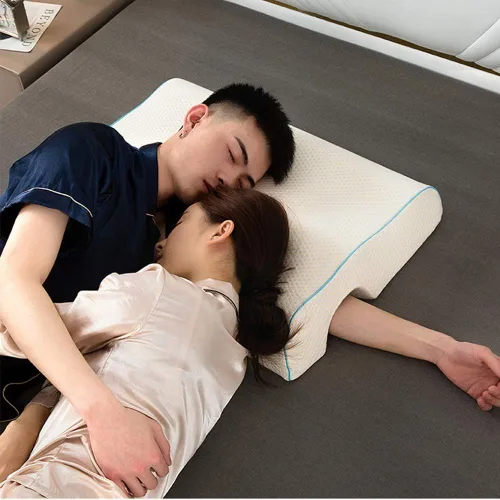 Vista 2 de Trendy Moon - Almohada arqueada de espuma viscoelástica para parejas, almohada arqueada con espuma viscoelástica de rebote lento para descansar