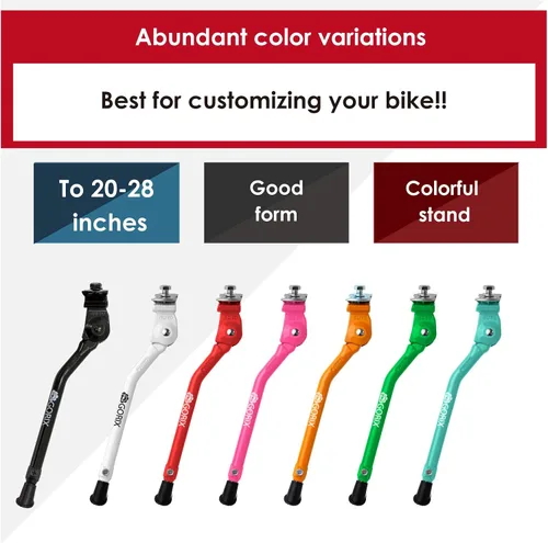 Vista 3 de GORIX Bicicleta Kickstand lateral carretera montaña bicicleta ajustable portátil (GX-KC22AAJ-Z (edición global)) Negro