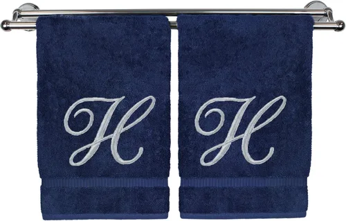 Vista 181 de Toalla de mano con monograma, regalo personalizado, 16 x 30 pulgadas, extra absorbente, 100% algodón turco, acabado de rizo suave, para baño, cocina