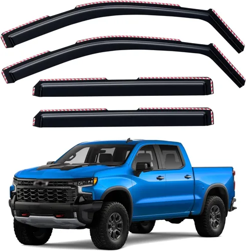 Vista 34 de Visores para ventanas y protectores contra la lluvia para Ford F150 de cabina estándar 1980-1996, Deflectores de viento y protectores para ventanas