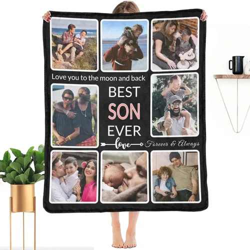 Vista 17 de Regalos para Tías Manta Personalizada con Foto, Haz una Manta Personalizada para Tías con Imagen Recuerdos Personalizados Souvenir Manta de Las