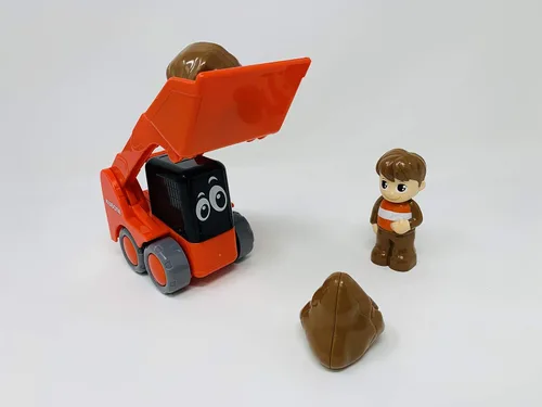 Vista 7 de NewRay Kubota - Juego de minicargadora para preescolar Lil' Orange