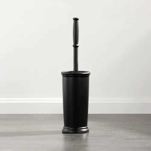 Vista 3 de mDesign Cepillo de Inodoro y Soporte - Cepillo de Baño Cubierto - Limpiador de Inodoro en Pie en Soporte Moderno - Cepillo de Limpieza Profunda