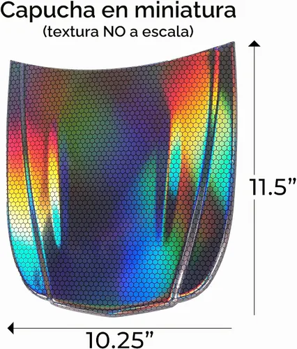 Vista 6 de VViViD+ Vinilo Holográfico Hexagonal Cromado para Envolver Automóviles (1 pie x 5 pies)