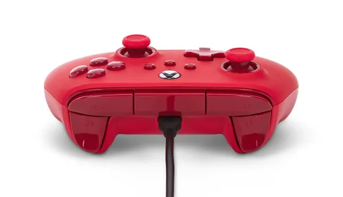 Vista 6 de PowerA Advantage Wired Controller for Xbox Series XS - Red, Xbox Controller with Detachable 10ft USB-C Cable, Mappable Buttons, Trigger Locks and