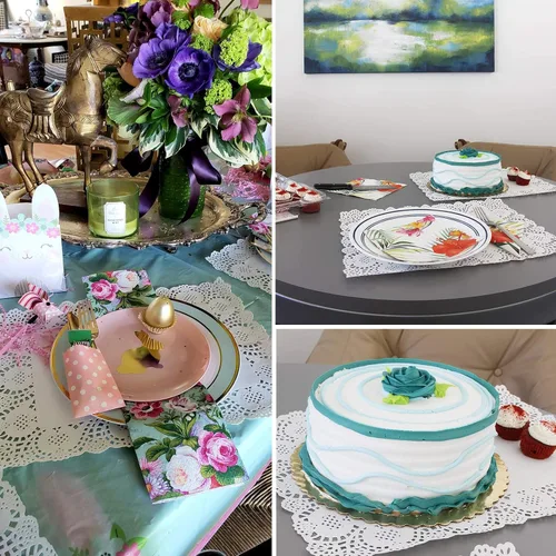 Vista 6 de Doilies para bandejas de postre 250 piezas de papel de varios tamaños