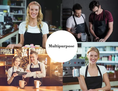 Vista 5 de Paquete de 9 delantales negros para mujeres, adultos, niñas y mujeres con bolsillos, delantales de cocina a granel para cocinar, pintar, barbacoa