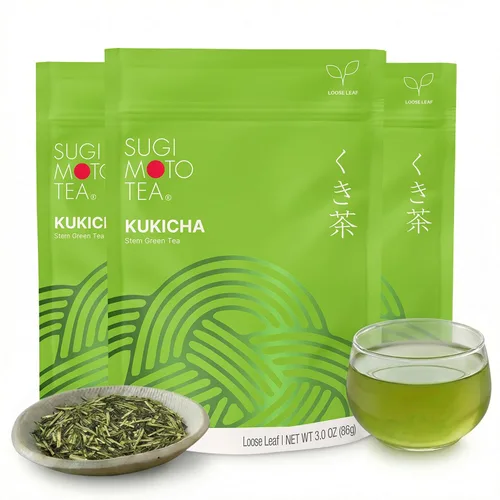 Vista 16 de SUGIMOTO Té japonés Genmaicha con hoja suelta Matcha 3.5 oz 100% Hecho en Japón, Shizuoka, Té Verde Sencha con Arroz Asado y Matcha, 3.5 oz