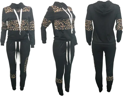 Vista 5 de Conjunto de mujer para trotar - Conjunto deportivo de 2 piezas sudadera con capucha + pantalones largos.