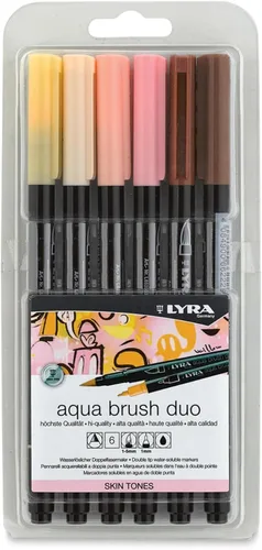 Vista 4 de Lyra Aqua Brush Duo Set, colores primarios, 6 piezas Tono primario