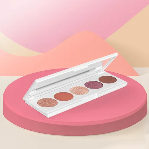 Vista 2 de OFRA Paleta distintiva - Symphony Paleta de sombras de ojos con tonos malva y brillantes 5 colores mezclables para todos los días y viajes