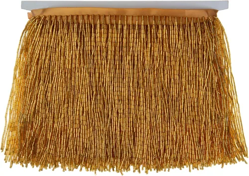 Vista 11 de Ribete de flecos con cuentas, cinta con borlas de 4 pulgadas de ancho, 1 yarda de largo para manualidades, decoración de ropa (negro)