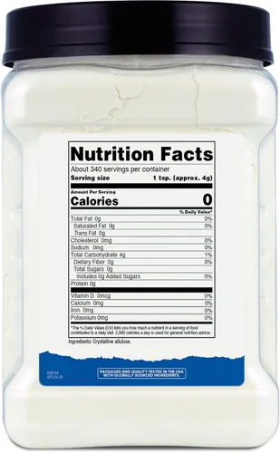 Vista 3 de Nutricost Edulcorante de alulosa (3 libras) - 0 calorías, bajo en carbohidratos, KETO, alternativa natural de azúcar, polvo cristalino