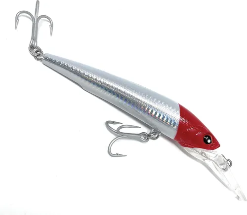 Vista 2 de Señuelos de pesca de buceo profundo Swimbait Sinking Minnow Señuelo de pesca de agua salada Señuelo de arrastre Verde (Green Mackerel)
