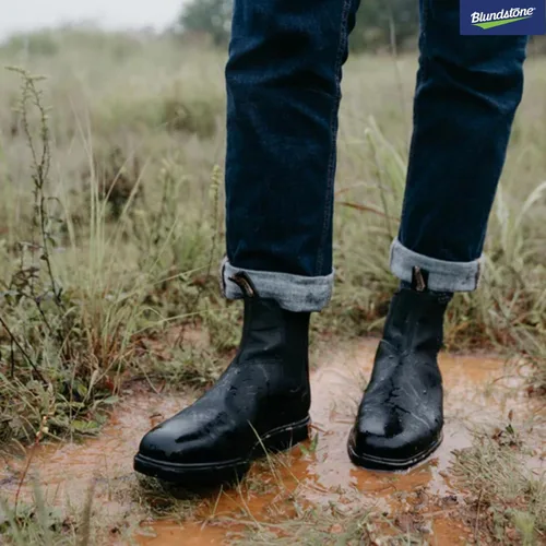 Vista 3 de Blundstone Botas Chelsea de vestir para hombre y mujer Negro