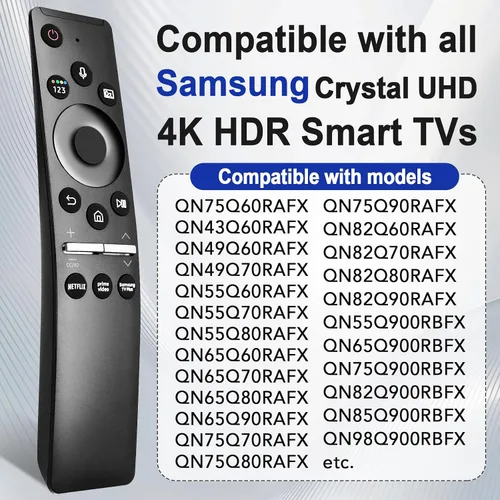 Vista 10 de Control remoto por voz para Samsung Smart TV, control remoto universal, compatible con todos para Samsung TV, LED, QLED, UHD, SUHD, HDR, marco LCD