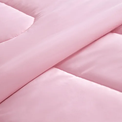 Vista 3 de SLEEP ZONE Juego de edredón de 2 piezas con estampado de 2 piezas para niñas, resistente a la decoloración, lavable a máquina, color rosa ballet