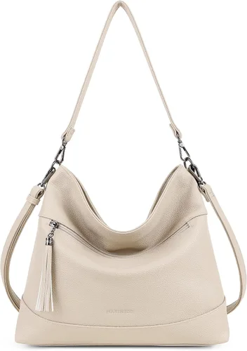 Vista 9 de MASINTOR Hobo - Bolsos cruzados para mujer, 2 en 1, de piel convertible, bolso cruzado de mano, bolsos de hombro con borla