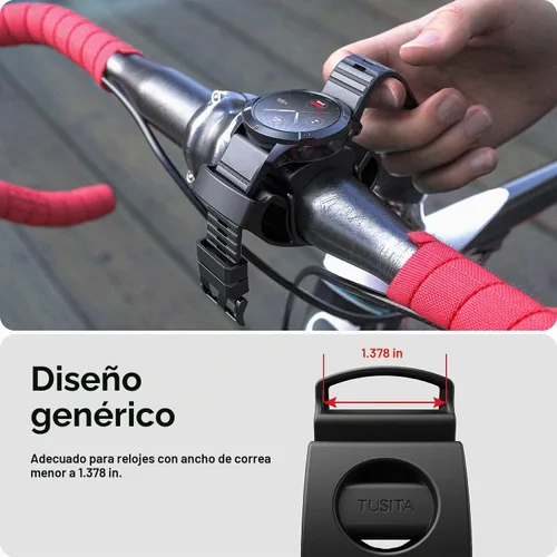Vista 4 de TUSITA Soporte de bicicleta compatible con Garmin, Apple Watch Ultra, Polar